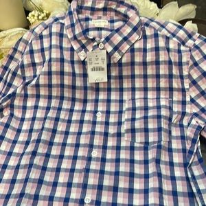 Jcrew crewcuts plaid long sleeve button down boys size 12 NWT